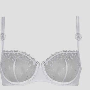 Simone Perele Delice Semi-Sheer White Demi Bra